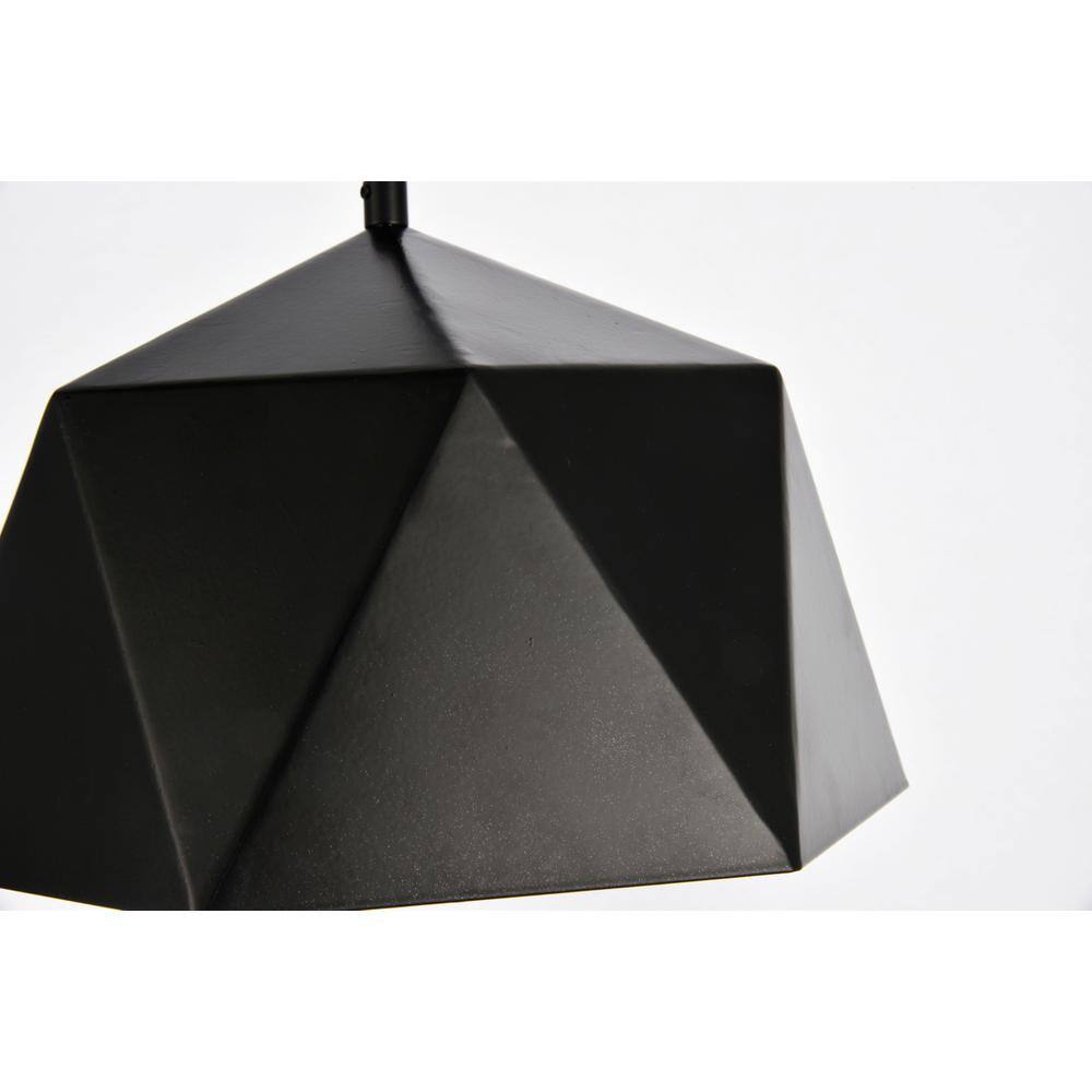 Alt View 2. Living District - Arden Collection Pendant D10.2 H6.7 Lt:1 Black and Gold Finish - Black And Golden Inside.