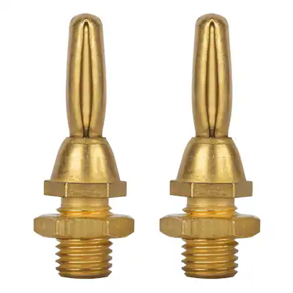 Front. AudioQuest - AudioQuest 1002 Banana Connectors - 4-Pack (Gold) - Gold.