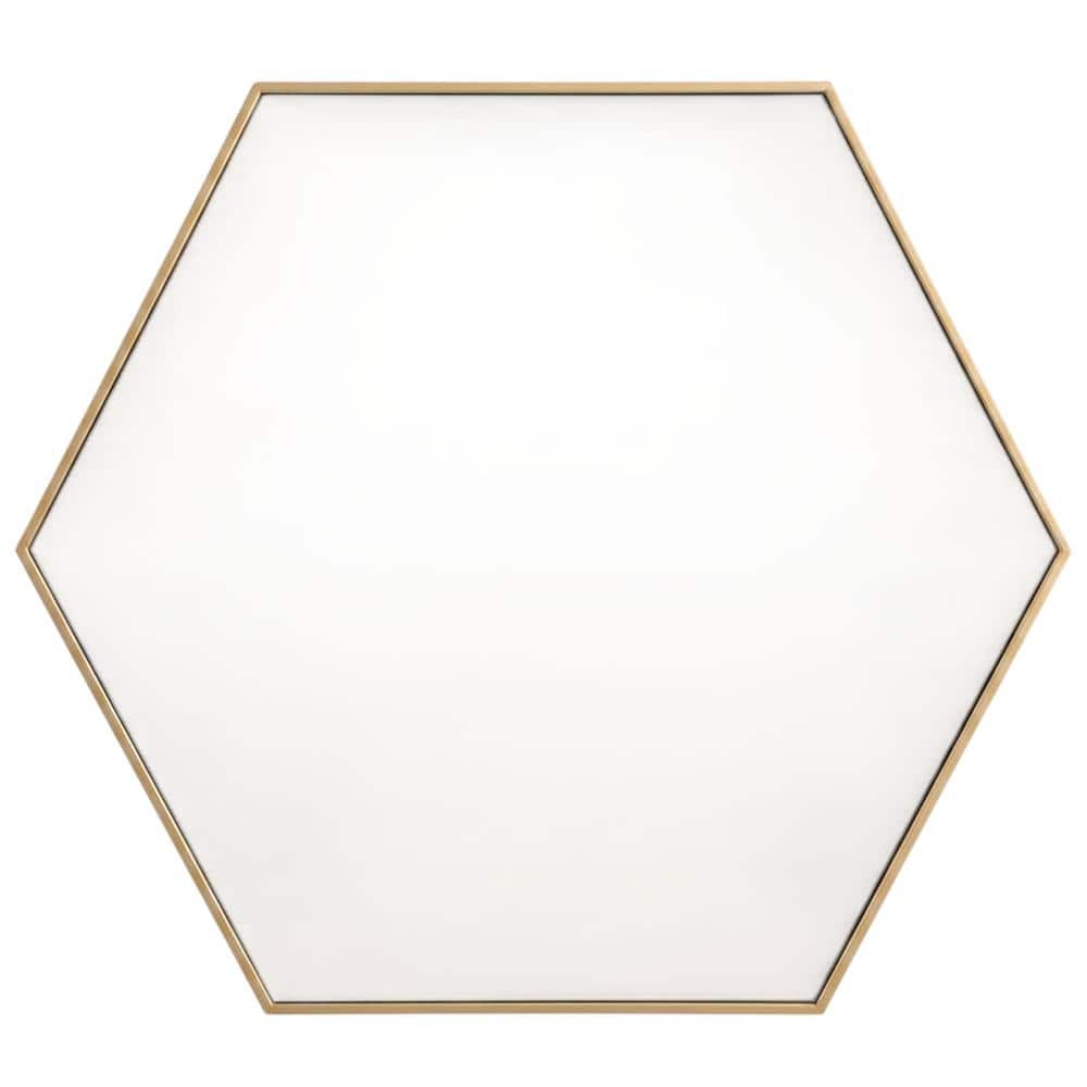 Elegant Decor - Metal frame hexagon mirror 41 inch - Brass price history on PriceWatchPro