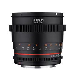 Rokinon - CINE DSX 85mm T1.5 Cinema Lens for Canon EF - Black - Front_Zoom