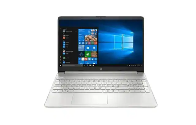 Front. HP - HP 15.6" Laptop 15-ef1040nr/AMD Athlon Gold 3150U Processor/4G DDR4/256G PCIe/W10 Home in S Mode - silver.