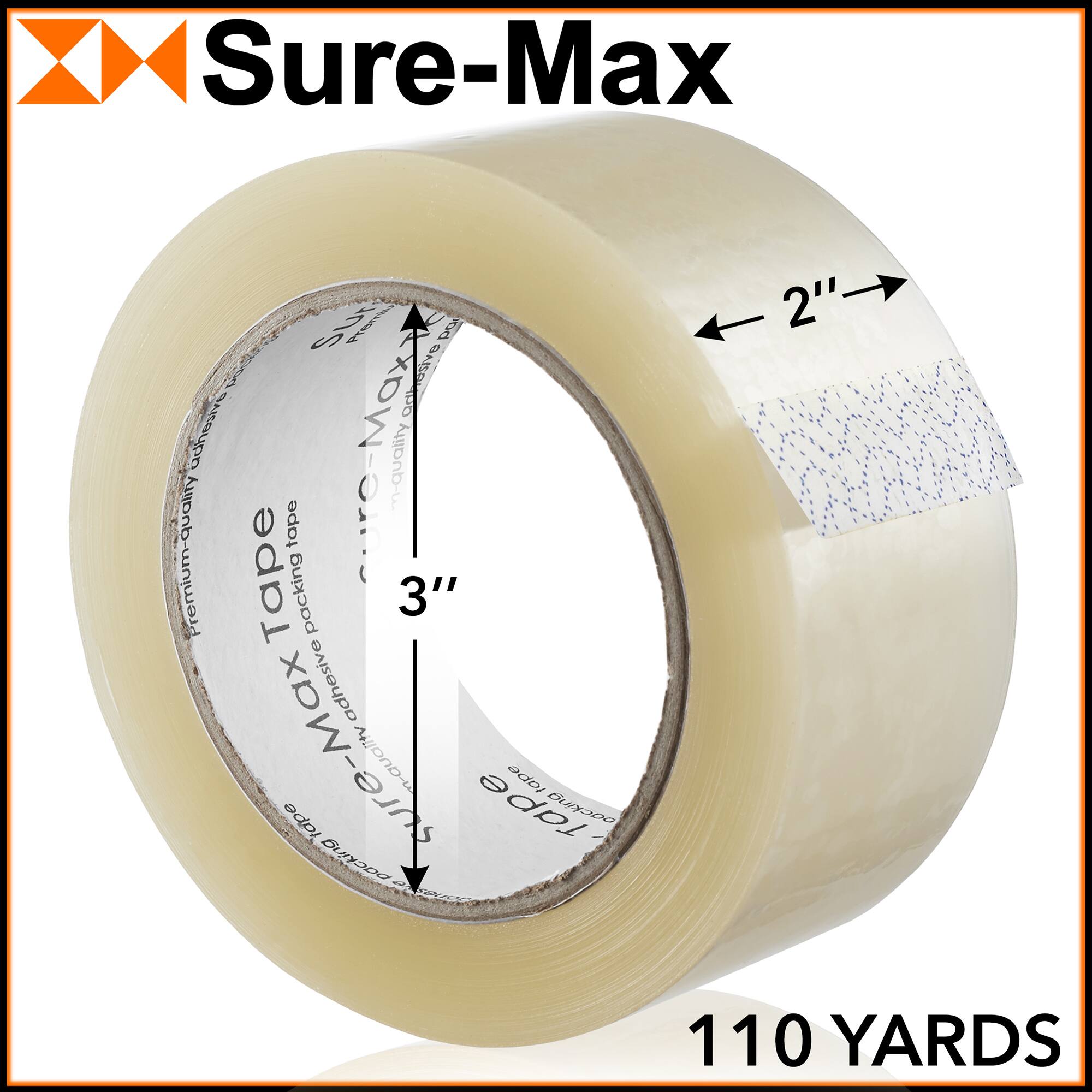 Sure-Max  
Premium-quality Tape packing  
3" adhesive sure-Max tape packing  
2"  
110 YARDS