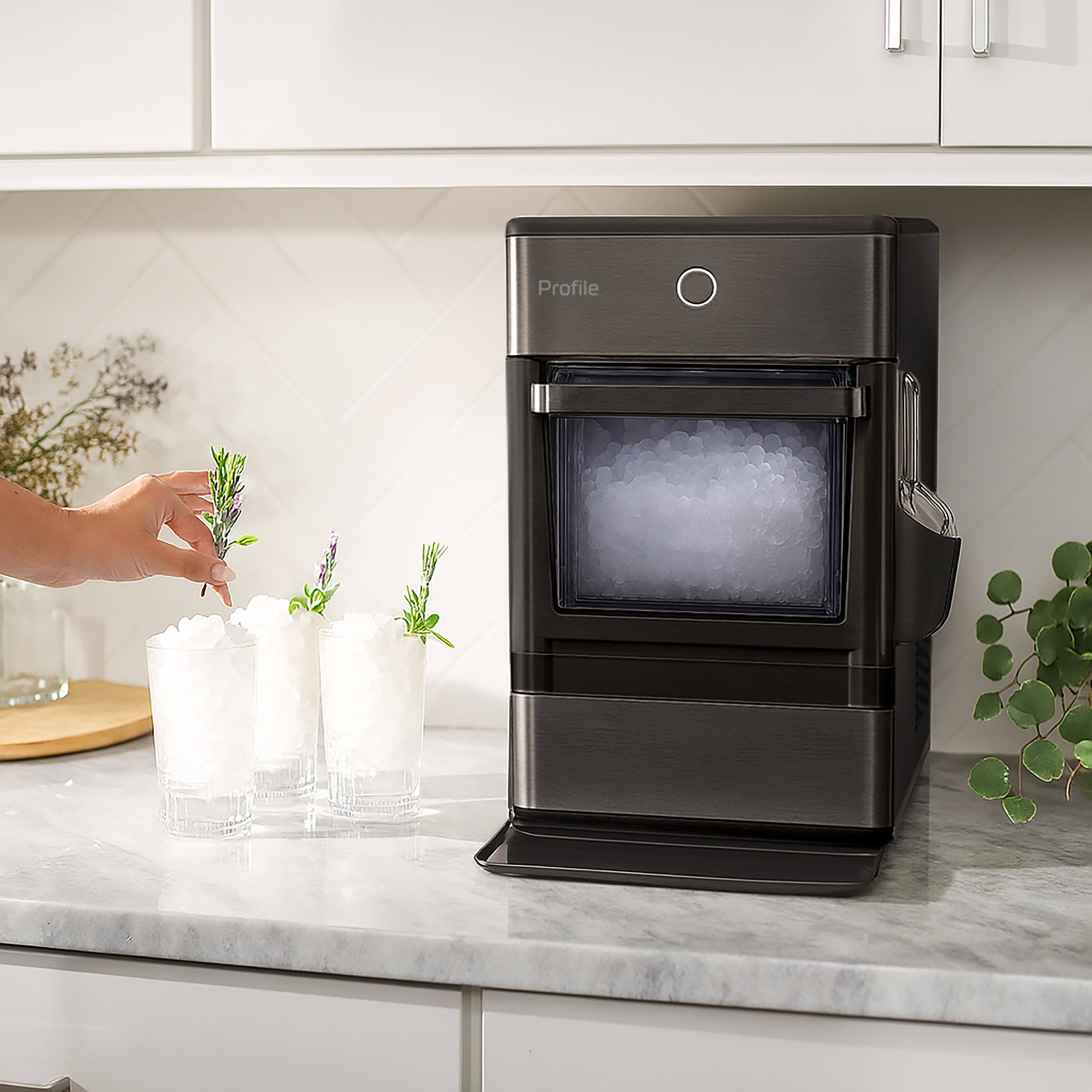 Alt View 6. GE Profile - Opal Nugget Ice Maker with Rapid Ice Production - Black Stainless Steel.