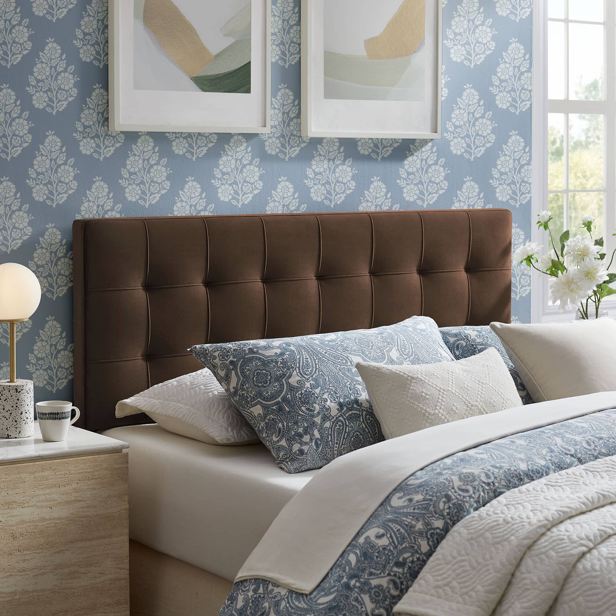 Lily Biscuit Tufted Performance Velvet Headboard by Modway - Chocolate Brown price history on PriceWatchPro