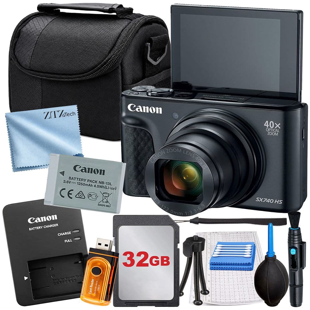 ZITZTech Canon ZOOM CANON LENS Canon 40x15 3.6V BATTERY PACK 1250mAh NB-13L 4.5Wh(Li-ion) CE EUROPE 4.3-172 0mm 1:3 Canon CHARGER BATTERY CHARGE FULL 32GB Good Only for CERPORTO Reader Card USOZ

40x OPTICAL ZOOM SX740 HS