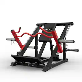 Mikolo - Linear Row Machine, Back Workout Machine for Home Gym, Plate-Loaded Back Machine with Linear Bearing - Red