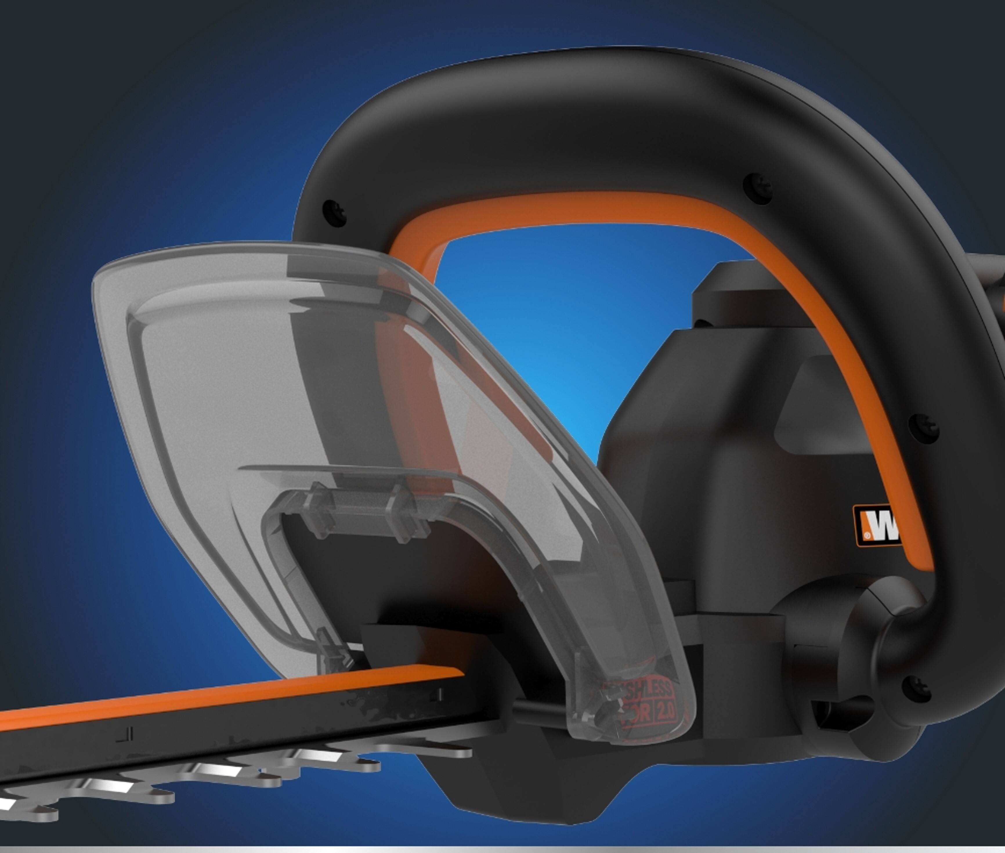 Alt View 14. WORX - 40V 24" Cordless Hedge Trimmer (2 x 2.0 Ah Batteries & 1 x Charger) - Black.