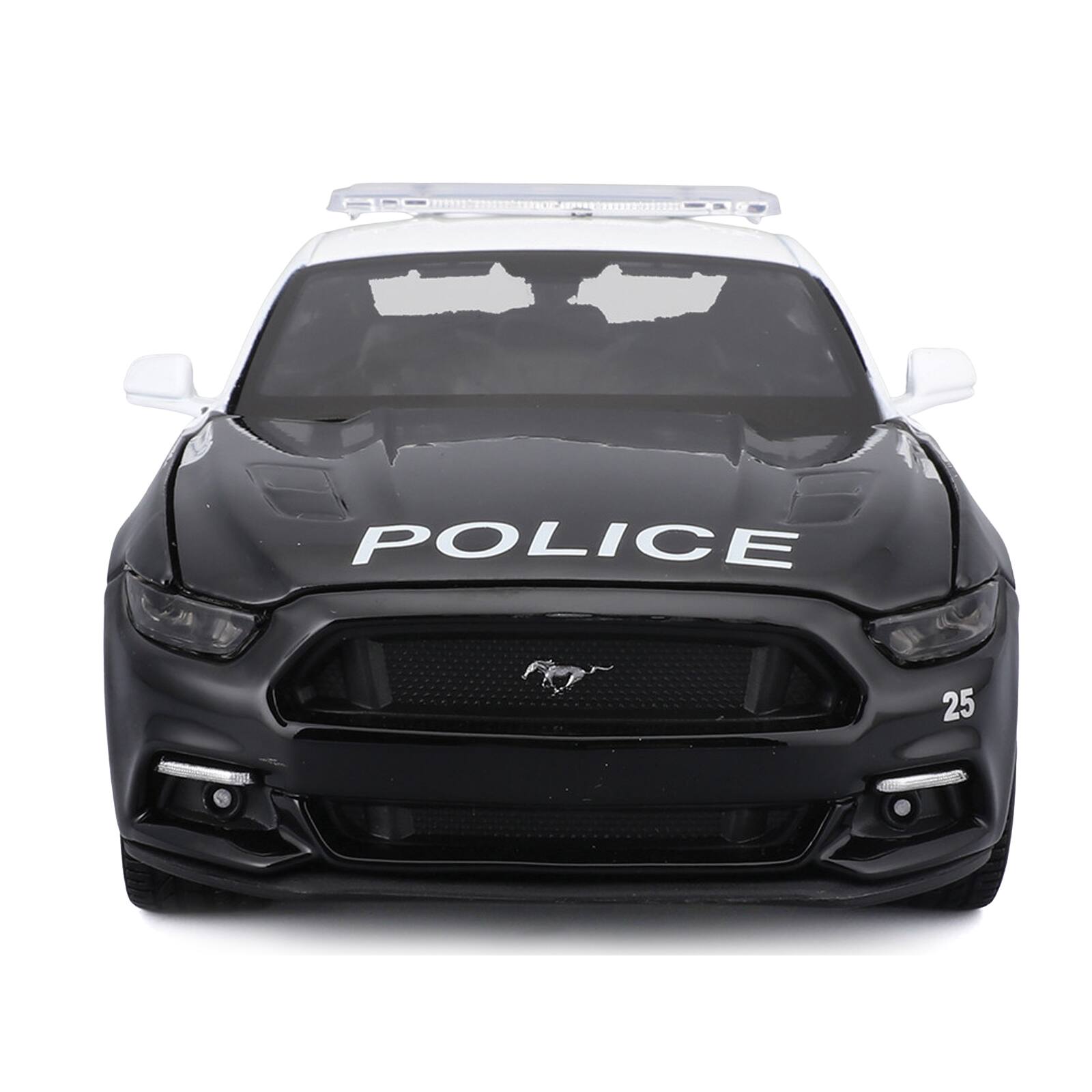 Alt View 3. Maisto - 2015 Ford Mustang GT 5.0 "Police" Black and White "Authority" Series 1/24 Diecast Model Car by Maisto.
