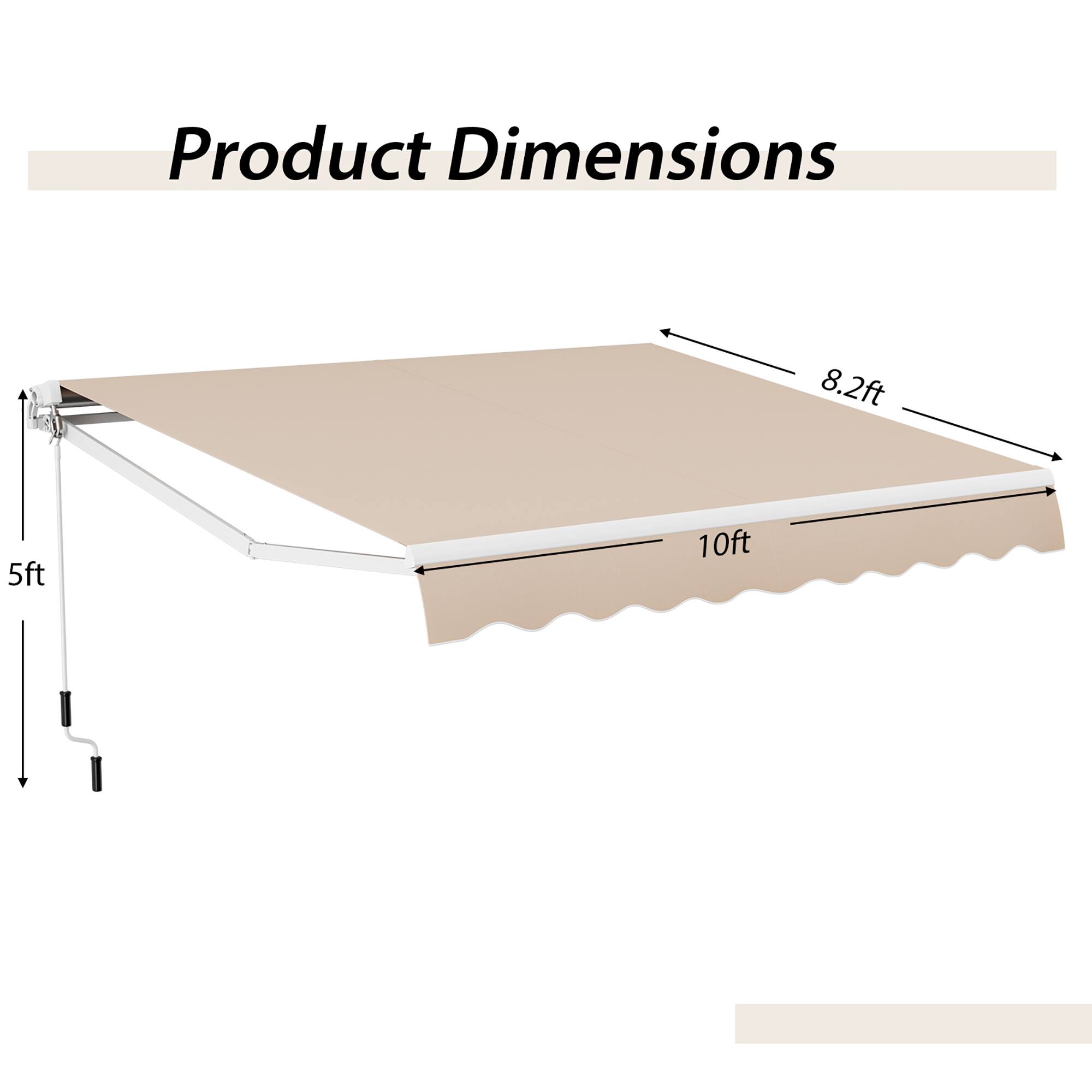 Product Dimensions: 8.2ft x 5ft x 10ft