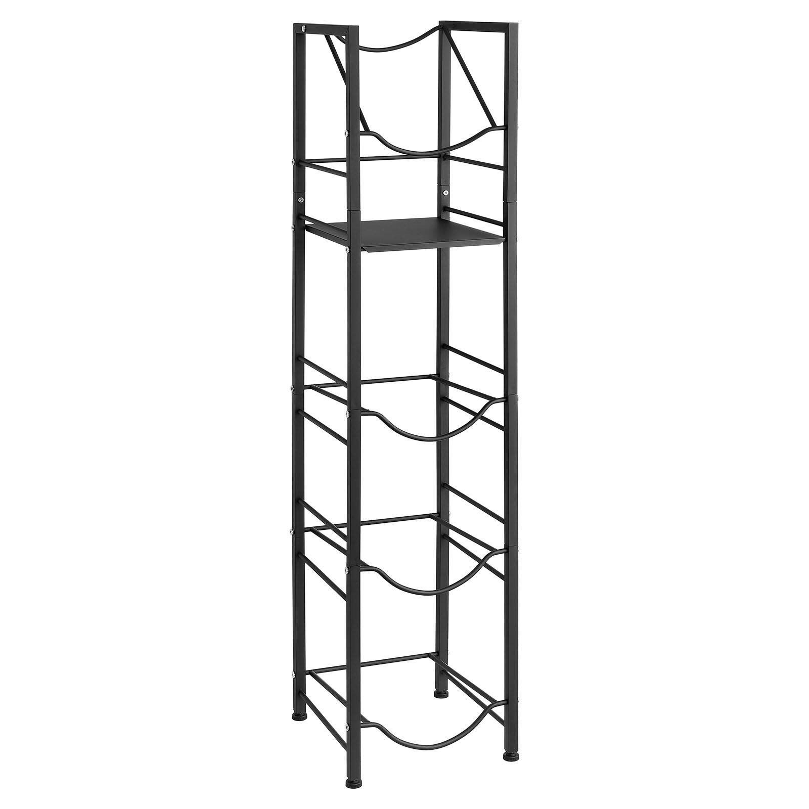 Alt View 5. VEVOR - Water Jug Holder, 5 Tiers 3 and 5 Gallon Water Bottle Holder for 4 Bottles, Heavy Duty Jug Rack Organizer - Black.