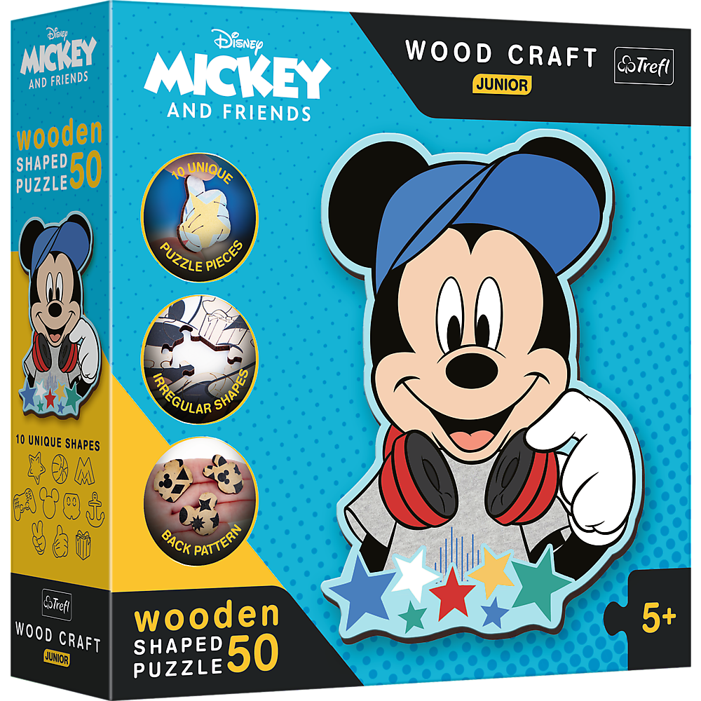Trefl - Wooden Disney Mickey Mouse and Friends 50 Piece Puzzle - Multicolor