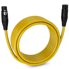 Lyxpro - 25 ft Balanced XLR Cable, Male to Female, 3 Pin Microphone Cable - Yellow