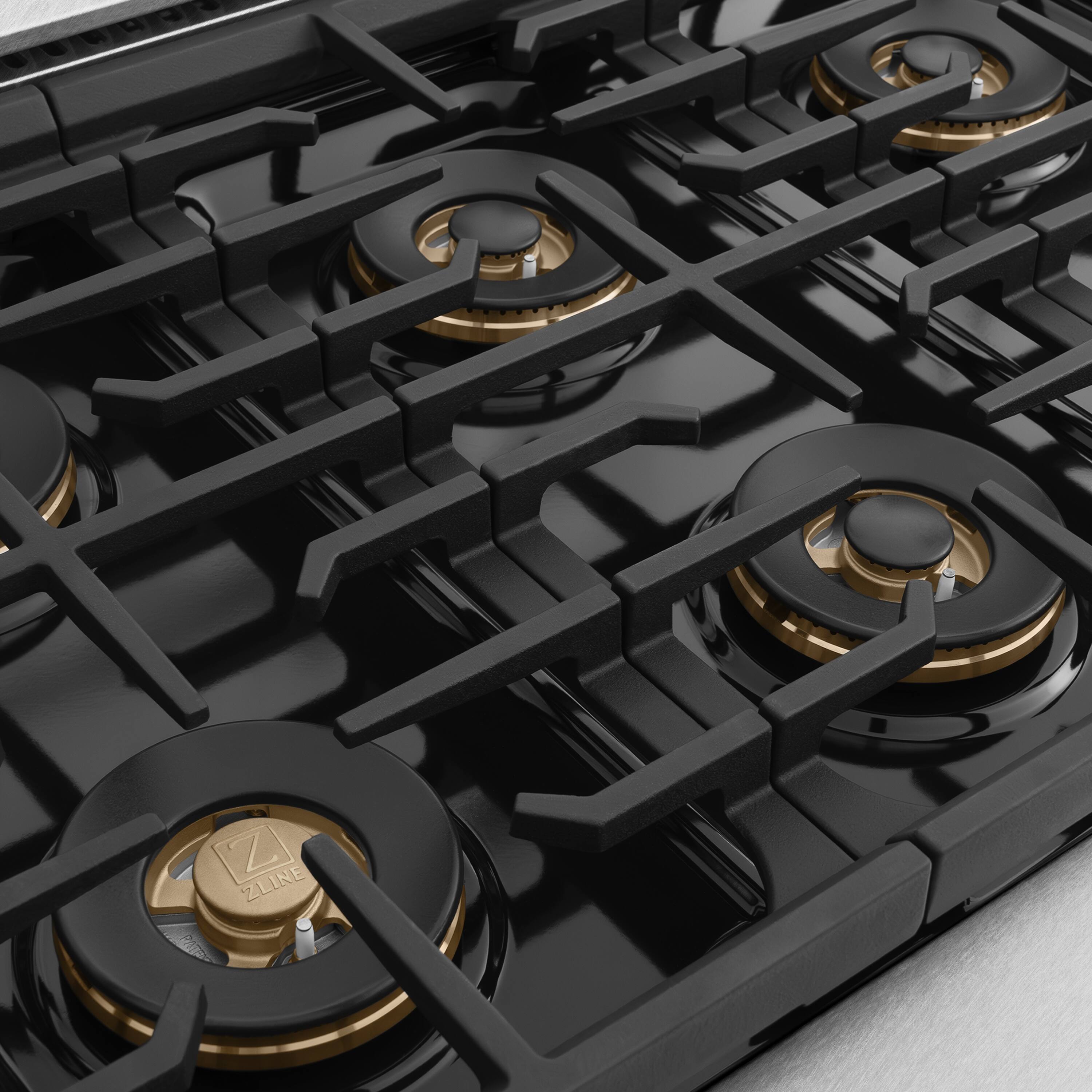 Alt View 13. ZLINE - 48 in. 6.7 cu. ft. Double Oven Marino Freestanding Gas Range with 8 Burner DuoPro Cooktop & Dual Ovens - Satin Stainless Steel.