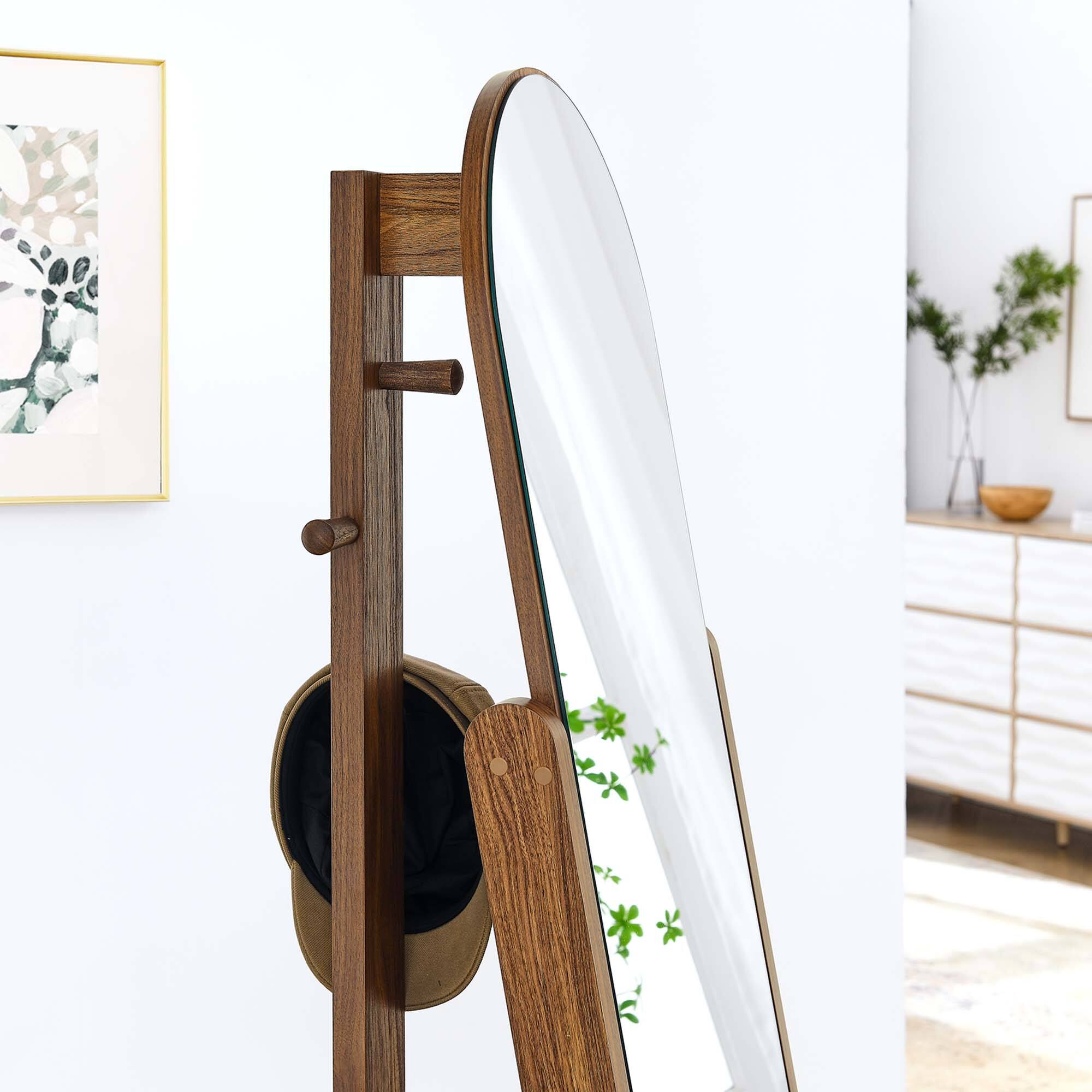 Alt View 2. Modway - Ascend Standing Mirror by Modway - Walnut.