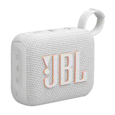 Front. JBL - Go 4 Portable Bluetooth Speaker - 2024 - White.