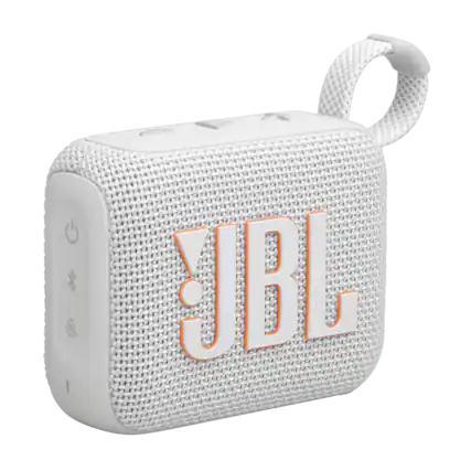 Front. JBL - Go 4 Portable Bluetooth Speaker - 2024 - White.