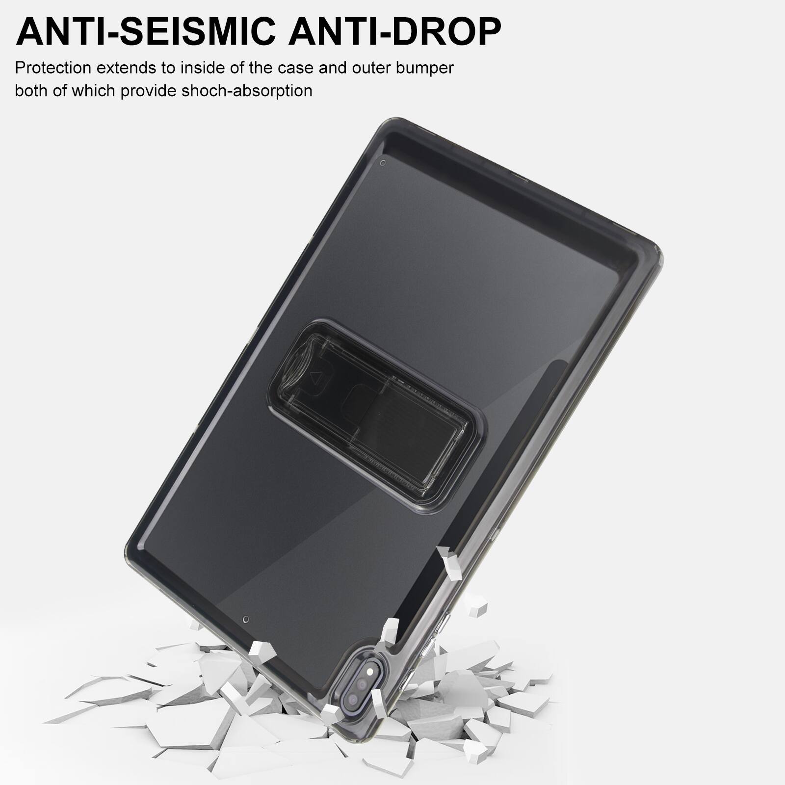 ANTI-SEISMIC ANTI-DROP  
Protection extends to inside of the case and outer bumper both of which provide shock-absorption