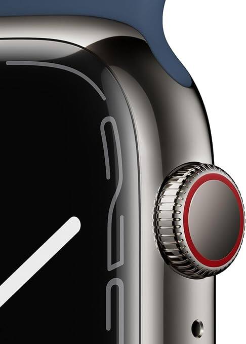 Angle. Apple - Watch Series 7 Aluminum 45 mm (GPS + Cellular) - Graphite.