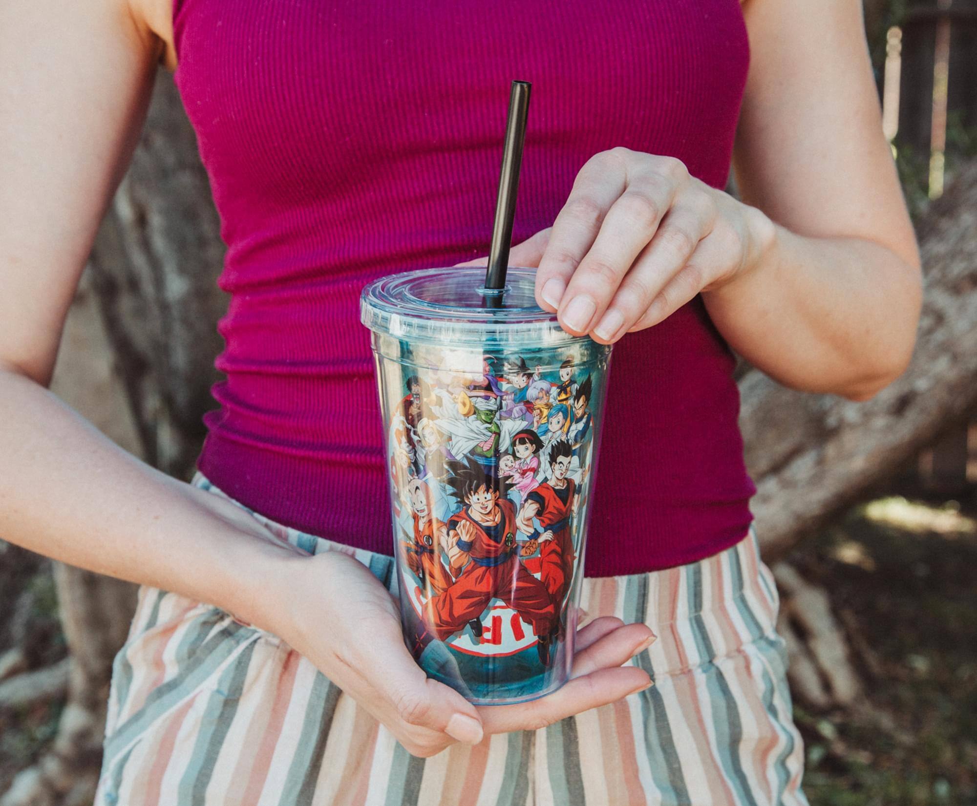 Alt View 2. Just Funky - Dragon Ball Super Characters 16-Ounce Carnival Cup With Lid and Straw - Blue.