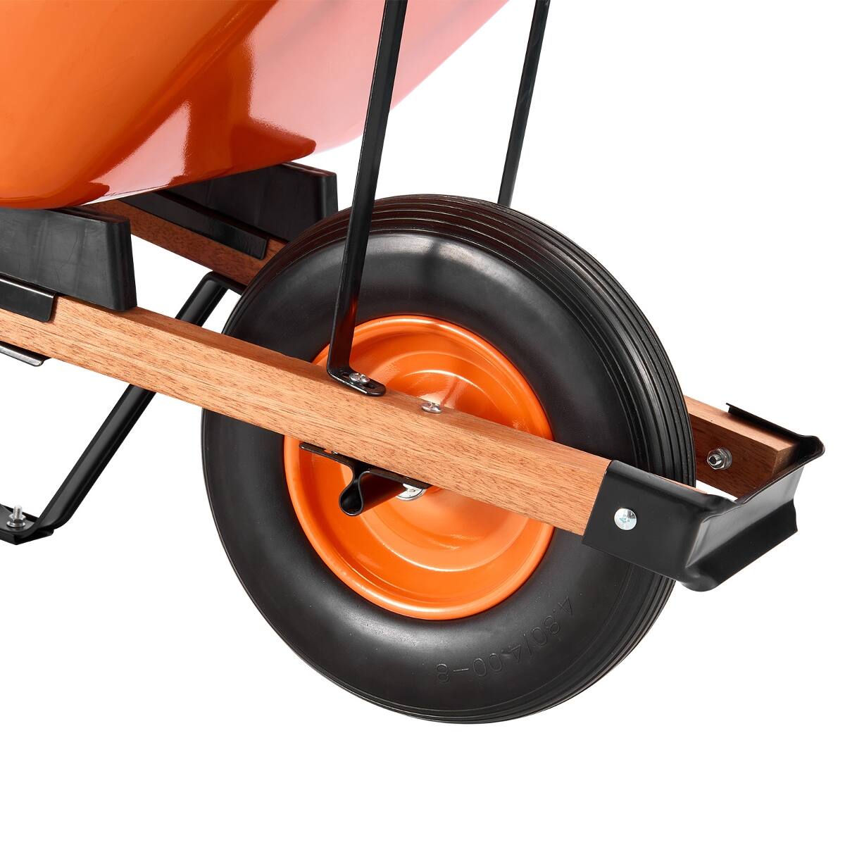 Alt View 4. Loheer - Loheer 6 cu ft wheelbarrow cart 330 lbs capacity garden dump cart with 16 inch solid foam tire.