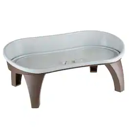 PetMaker - 8.5-Inch-Tall Dog Bowl Stand - Brown