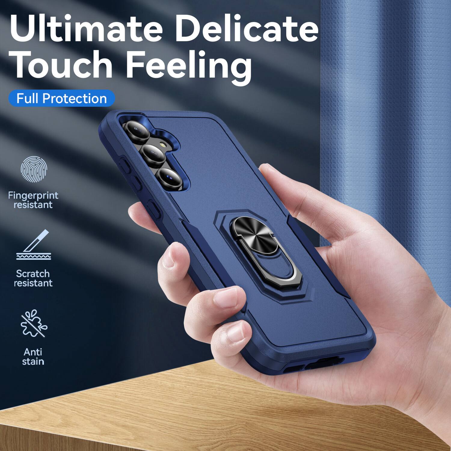 Ultimate Delicate Touch Feeling  
Full Protection  
Fingerprint resistant  
Scratch resistant  
Anti stain