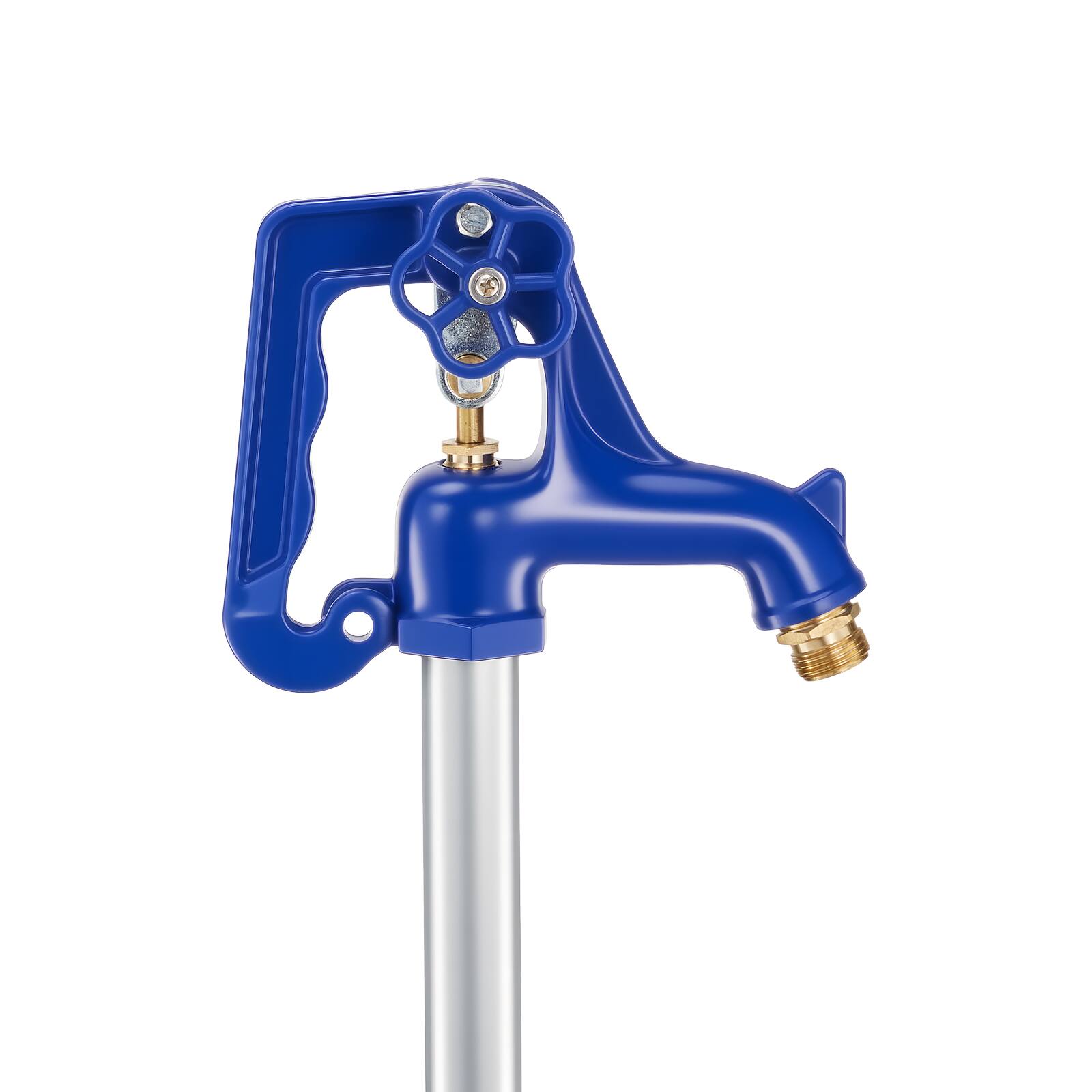 Alt View 5. VEVOR - Frost Proof Yard Hydrant, 6.22FT Freeze-Proof Outdoor Faucet with 48" Bury Depth, 3/4" NPT Pipe Connection - Blue.