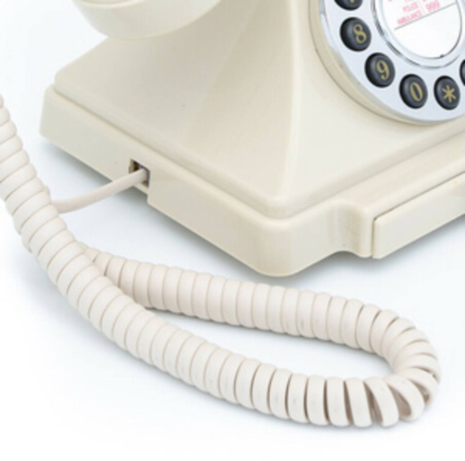 Alt View 1. PopMarket - GPO Retro GPOCARRPBIV Carrington Push Button Telephone - Ivory   - MISC ACCESSORY - White.