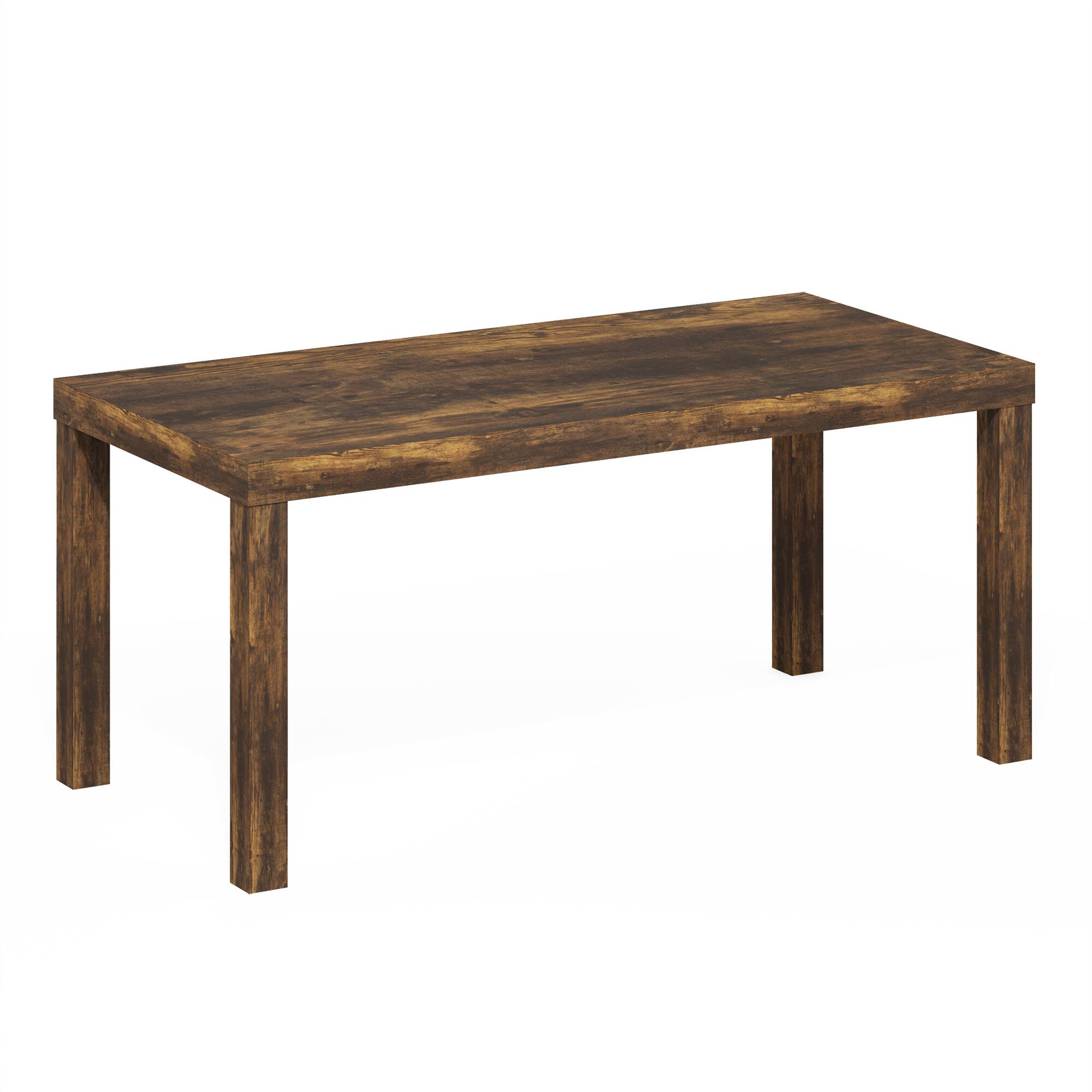 Front. Furinno - Classic Simple Coffee Table for Living Room - Amber Pine.