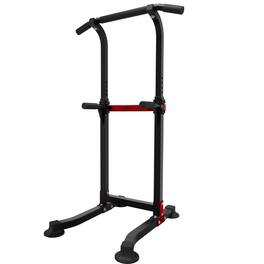 Ainfox - Pull Up Bar Dip Bar Power Tower Workout Dip Station Height Adjustable Free Standing Chin Up Bar - Black