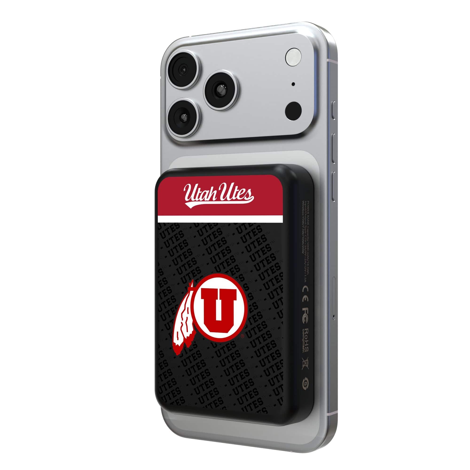 Keyscaper - Utah Utes Endzone Plus Wireless Power Bank - Multicolor