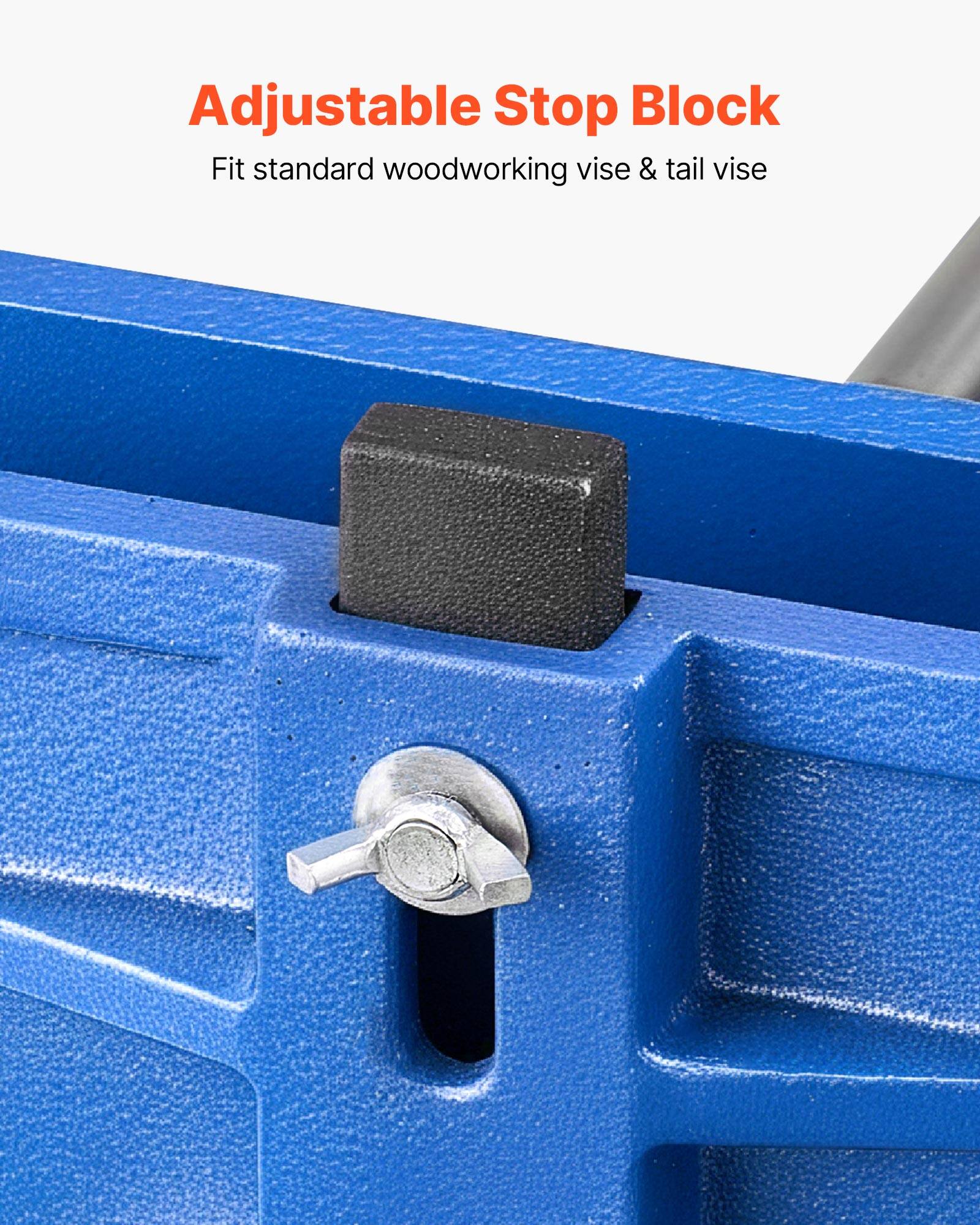 Adjustable Stop Block  
Fit standard woodworking vise & tail vise