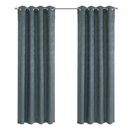 Commonwealth Home Fashions - Habitat Portland Light Filtering Window Treatment Grommet Curtain Panel for Bedroom Livingroom 52" x 108" - Steel Blue