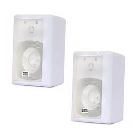 Acoustic Audio by Goldwood - 151W Indoor Outdoor 2 Way All-Weather Speakers Pair - White