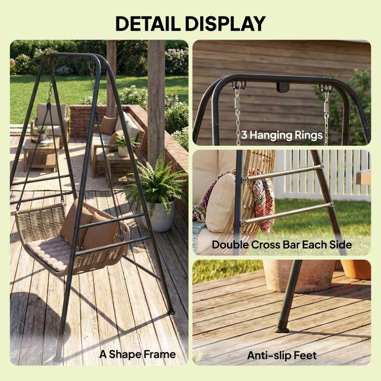 DETAIL DISPLAY

- 3 Hanging Rings
- Double Cross Bar Each Side
- A Shape Frame
- Anti-slip Feet