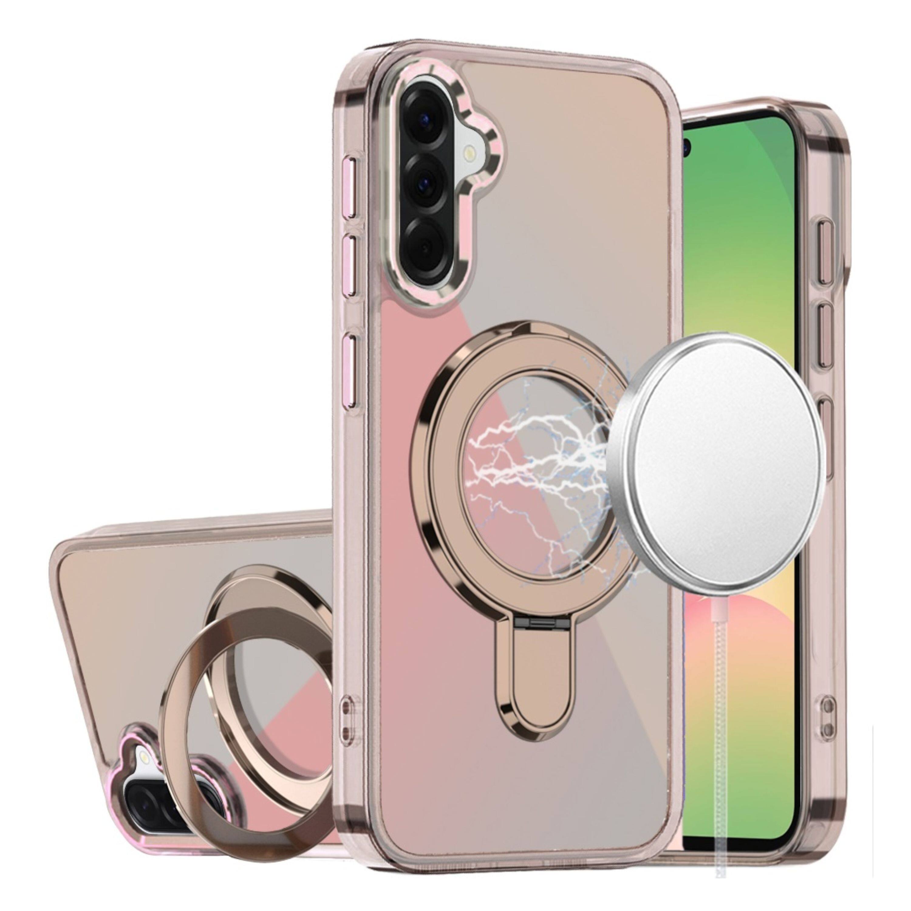 Kitcheniva - Radiant Chrome Magnetic Circle Stand Phone Case With Tempered Glass For Samsung Galaxy A57 5G - Desert Titanium price history on PriceWatchPro