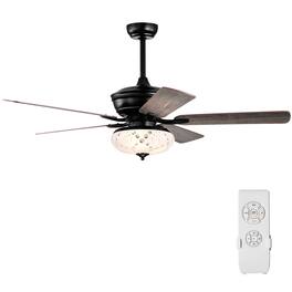 Gymax - 52'' Ceiling Fan with 3 Wind Speeds 5 Reversible Blades & Remote Control Grey - Gray