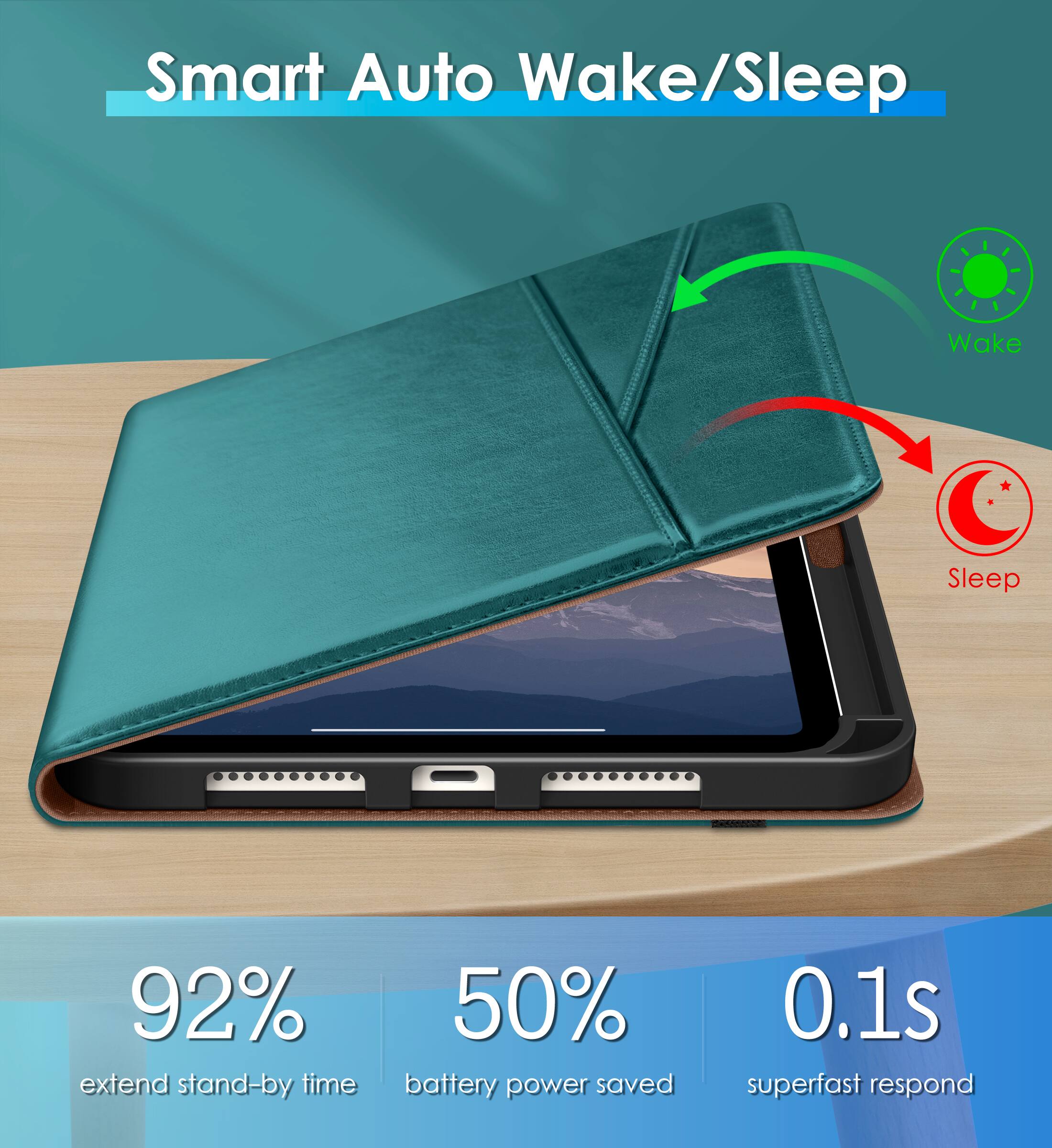 Smart Auto Wake/Sleep

- 92% extend stand-by time
- 50% battery power saved
- 0.1s superfast respond

Wake
Sleep