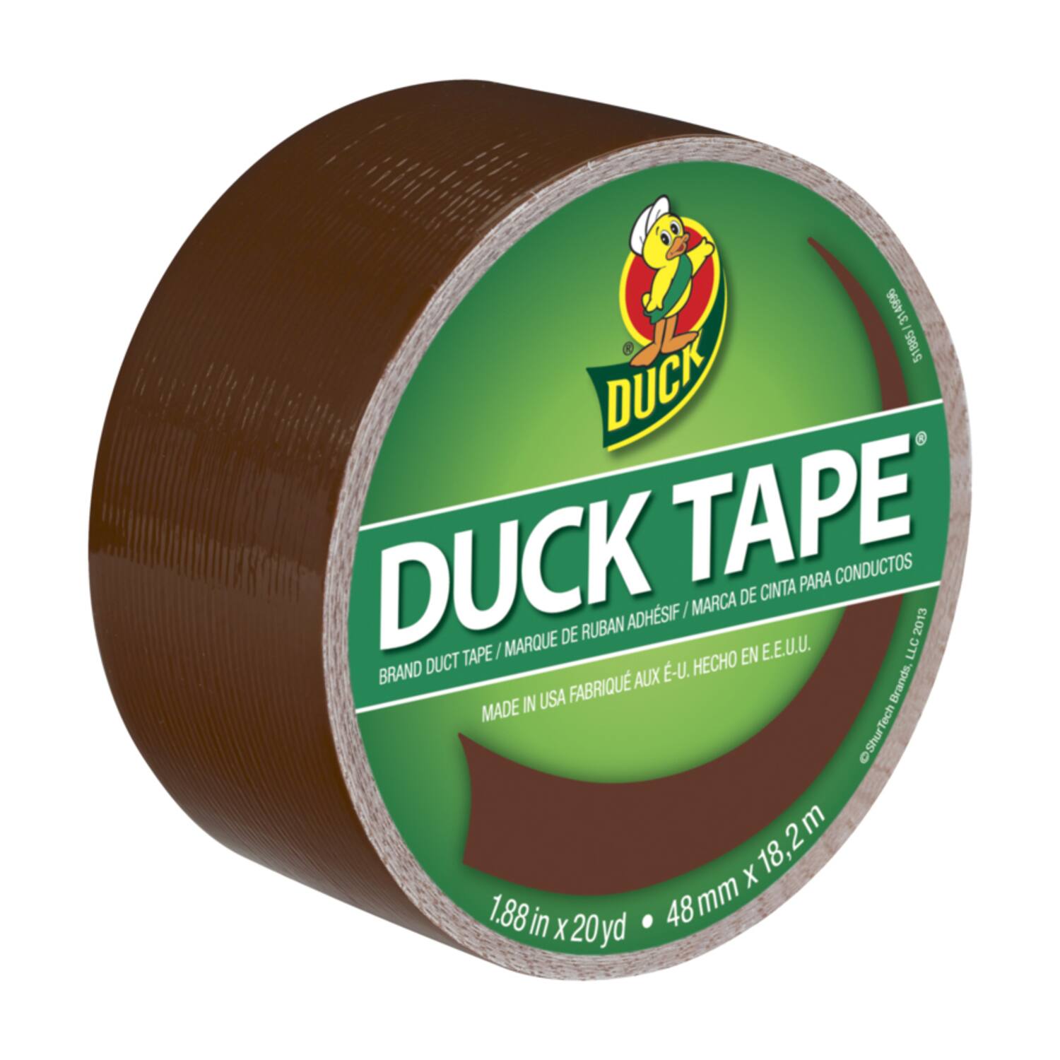 314996 31 S1885 DUCK TAPE CINTA PARA CONDUCTOS MARCA DE ADHESIVO / DE RUBAN 2013 TAPE I MARQUE EN E.E.U.U. LLC BRAND DUCT -U. HECHO FABRIQU AUX Brands. MADE IN USA ShurTech m X 18,2 1.88 48 mm in X 20 yd