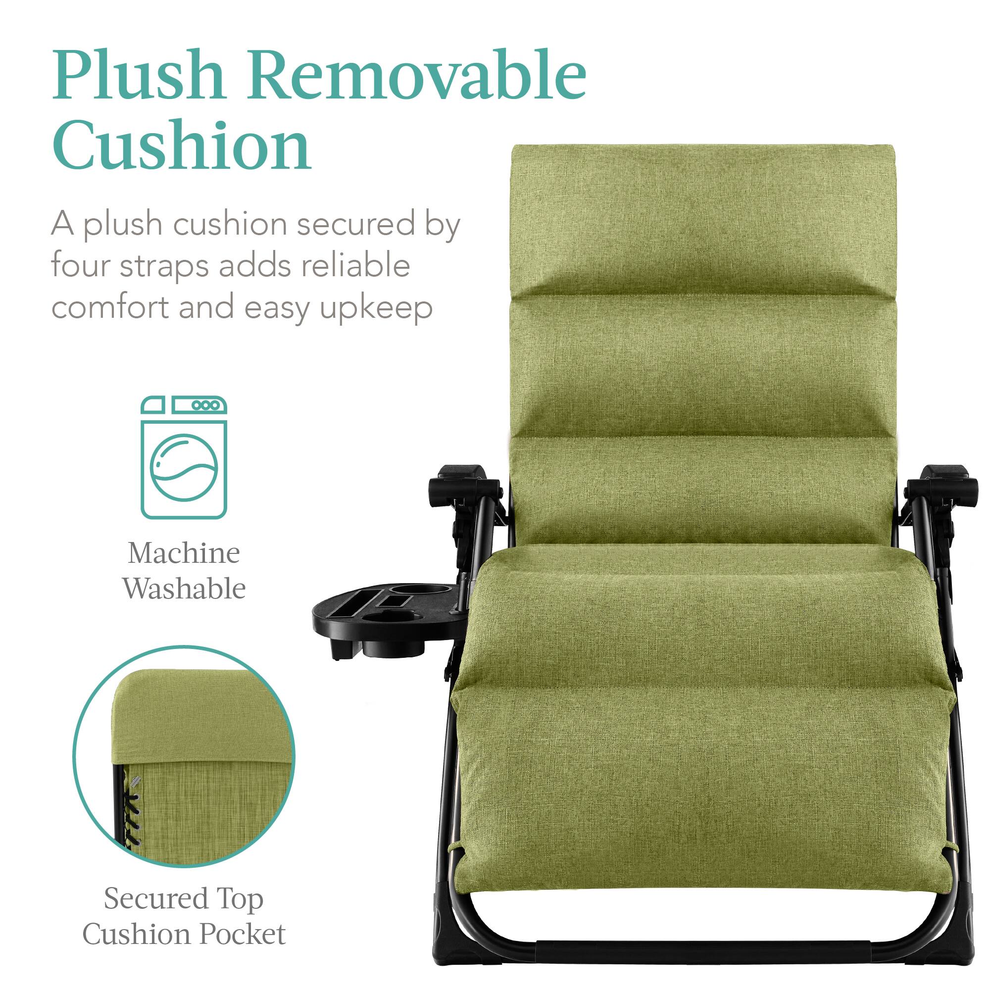 Plush Removable Cushion

A plush cushion secured by four straps adds reliable comfort and easy upkeep

Machine Washable

Secured Top Cushion Pocket