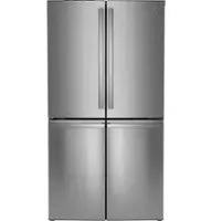 GE Profile - 28.3 Cu. Ft. 4-Door French Door Smart Refrigerator with Dual-Dispense AutoFill Pitcher - Stainless Steel - Front_Zoom