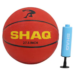 Youth Basketball 27.5" Size 5 with Mini Pump Basketball Size 5 Kids Basketball Outdoor Indoor Basketball SHAQ Youth - Red