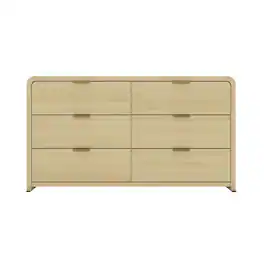 Manhattan Comfort - Grace Modern 60" Dresser - Natural Oak