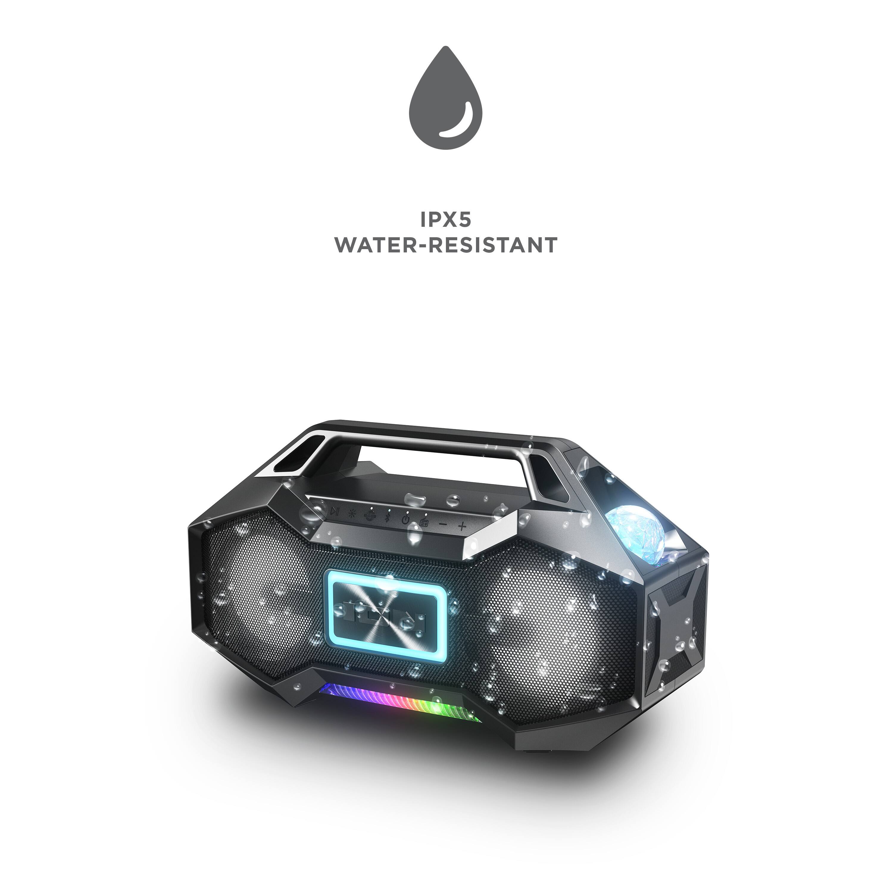 IPX5 WATER-RESISTANT