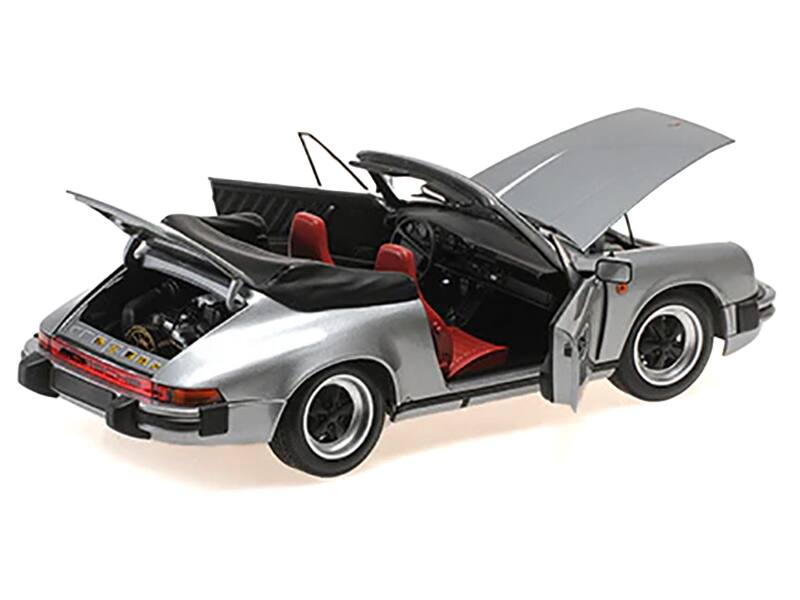 Angle. Minichamps - 1983 Porsche 911 Carrera Cabriolet 3.2 Gray Metallic 1/18 Diecast Model Car by Minichamps - Gray Metallic.