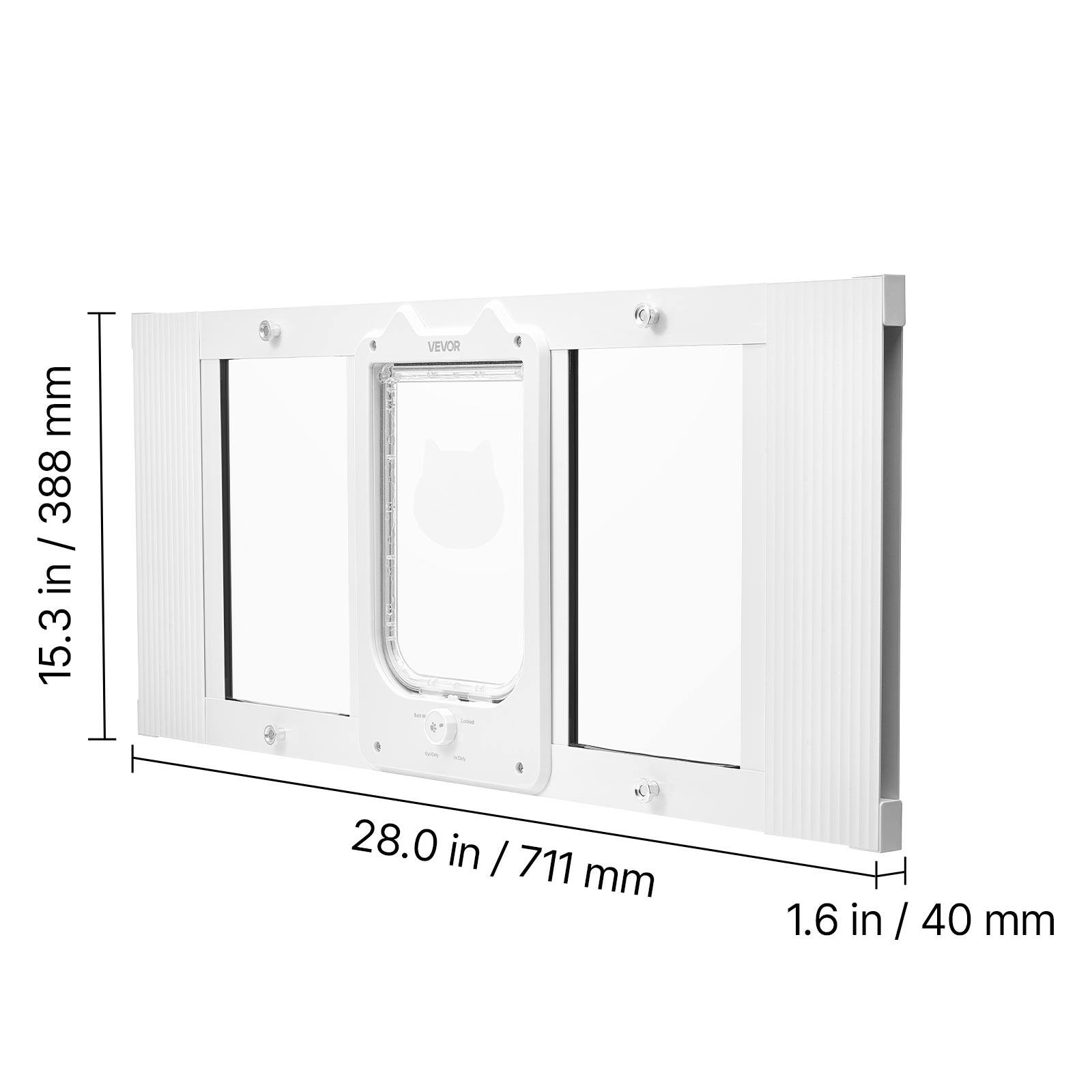mm 388 / in 15.3 in / 388 mm  
28.0 in / 711 mm  
1.6 in / 40 mm