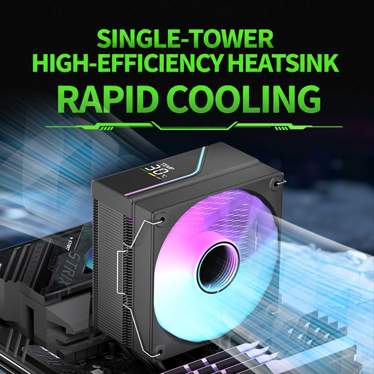 SINGLE-TOWER HIGH-EFFICIENCY HEATSINK RAPID COOLING