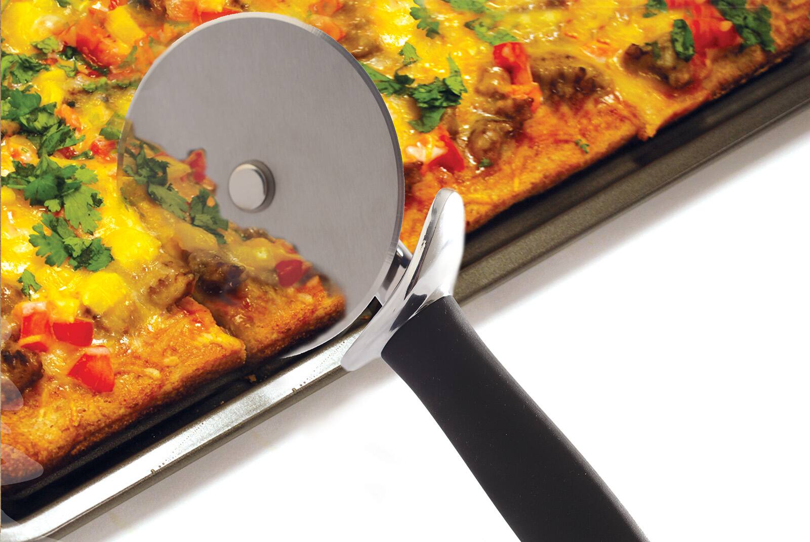 Alt View 5. Norpro - Large 4.25-Inch Professional Grip EZ Pizza Wheel - Silver.