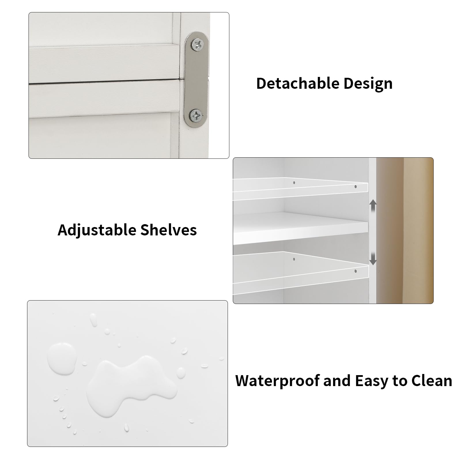 - Detachable Design
- Adjustable Shelves
- Waterproof and Easy to Clean