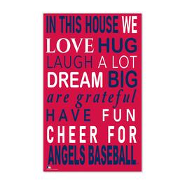 Fan Creations - Los Angeles Angels 11" x 19" Briteline In This House Sign - Multicolor